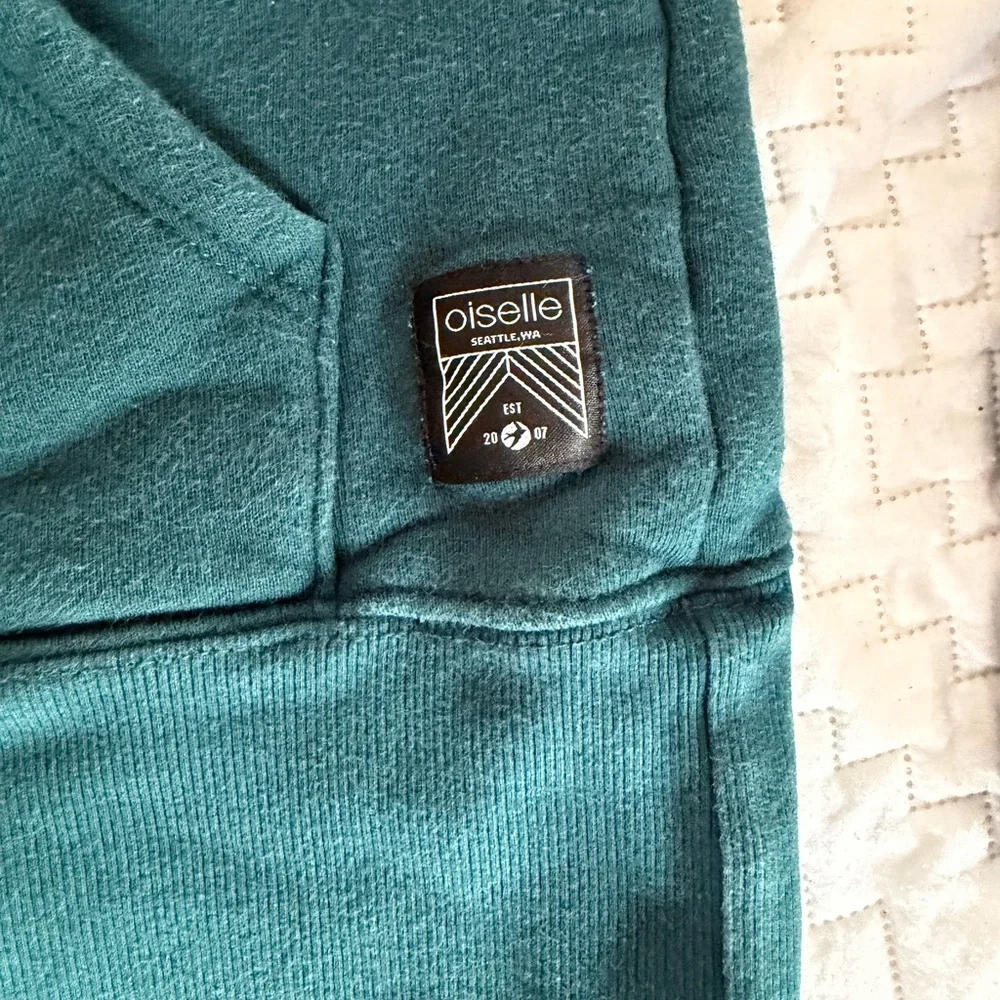 oiselle Teal Green Fleece Hoodie - Picture 4 of 4